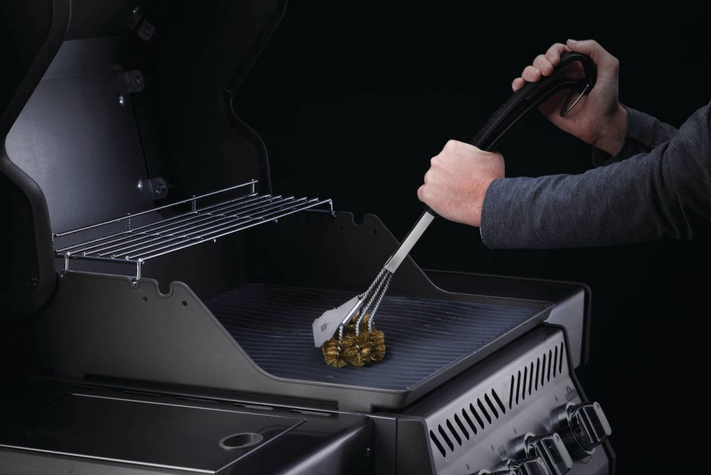 Napoleon Triple-Row Grill Brush with Brass Bristles 62058