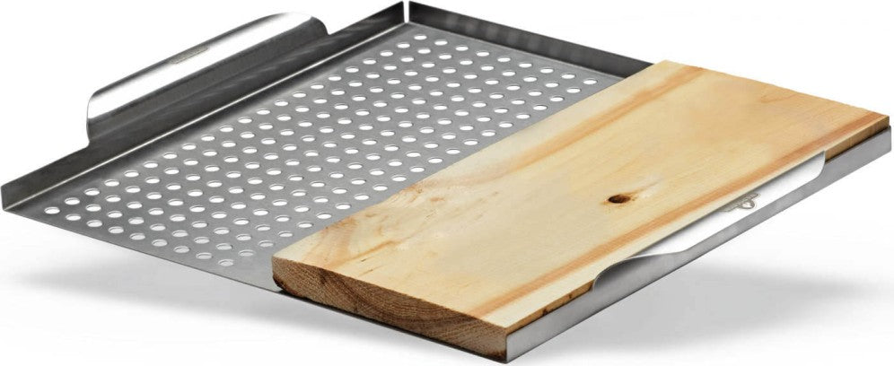 Napoleon Eight Stainless Steel Multi-Functional Topper with Cedar Plank 70026