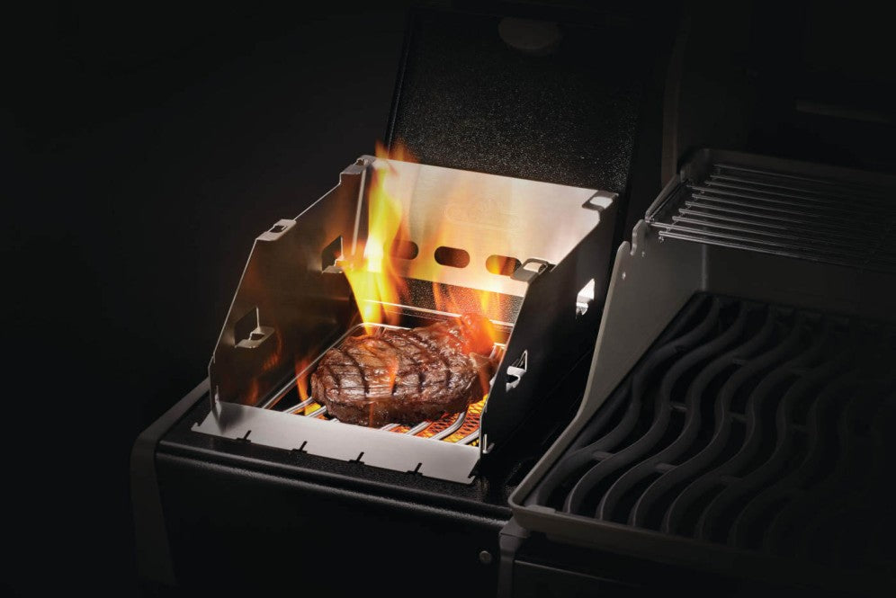 Napoleon Side Burner Small Windshield with Skewer Rack 71302