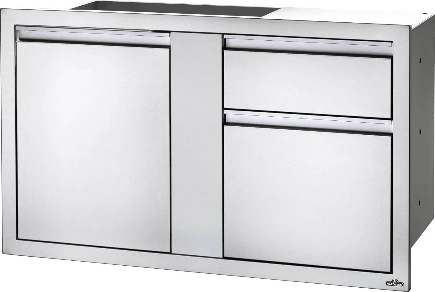 Napoleon Built-In Components 42" X 24" Stainless Steel Large Single Door & Double Drawer BI-4224-1D2DR