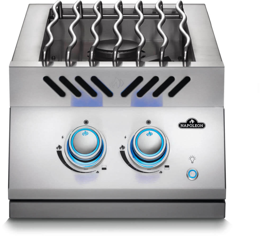Napoleon Built-In 700 Series Stainless Steel Inline Dual Range Top Burner with Stainless Steel Cover BIB12RT