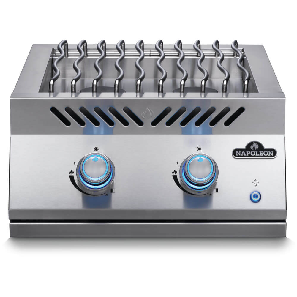Napoleon Built-In 700 Series Stainless Steel Dual Range Top Burner with Stainless Steel Cover BIB18RT