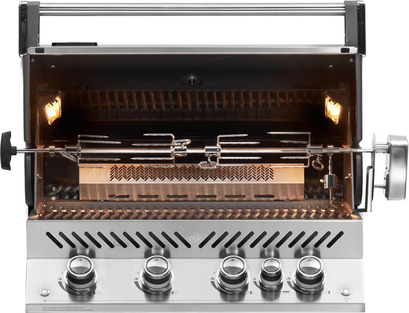 Napoleon Prestige PRO™ 500 RB Built-In Propane Gas Grill w/ Infrared Rear Burner BIPRO500RBPSS-3