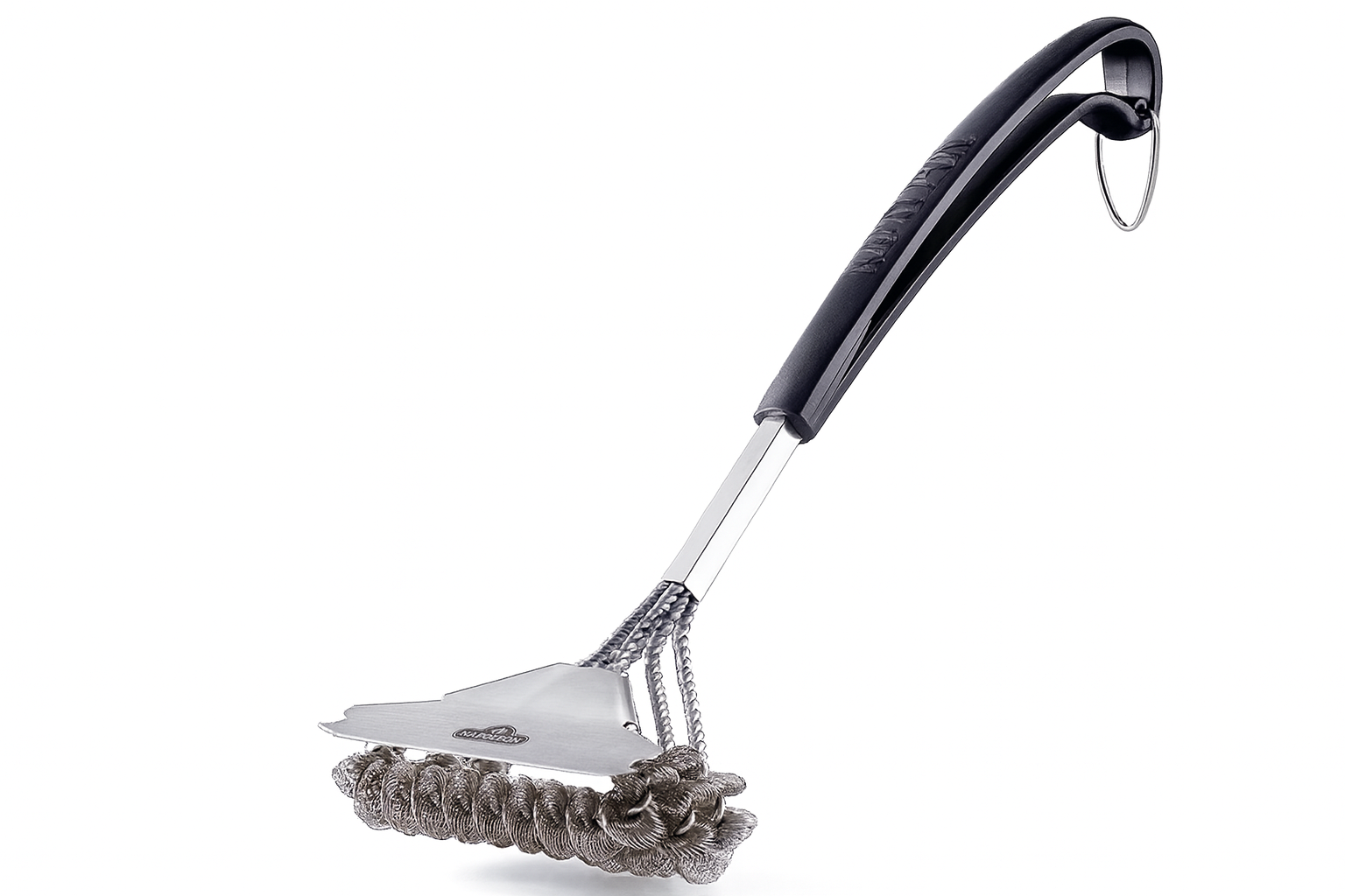 Napoleon Bristle-Free Triple Row Grill Brush with Rolled Stainless Steel 62059