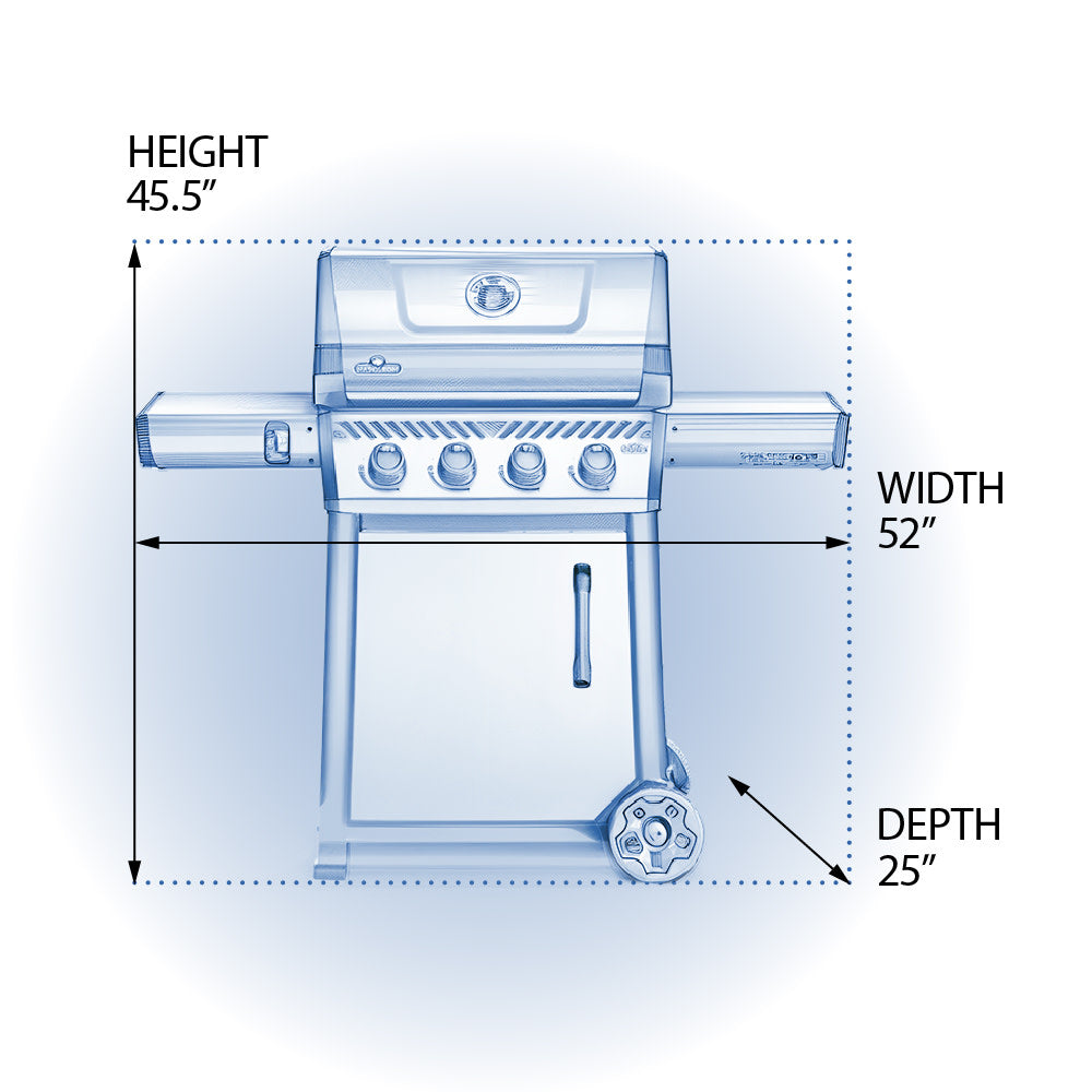 Napoleon Freestyle 425 Graphite Gray Freestanding Gas Grill F425D