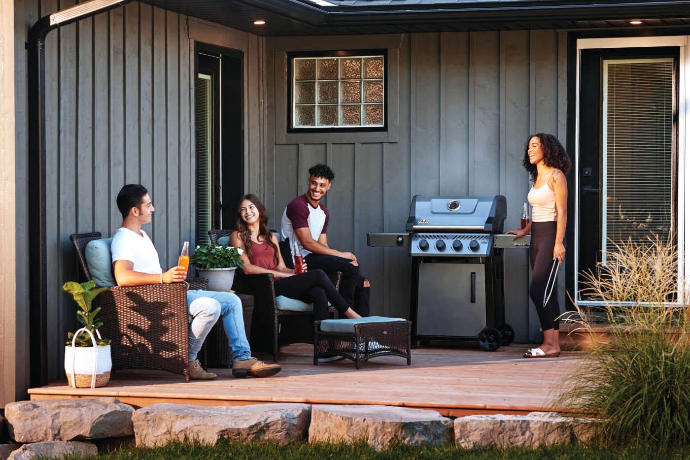 Napoleon Freestyle 425 Graphite Gray Freestanding Gas Grill F425D