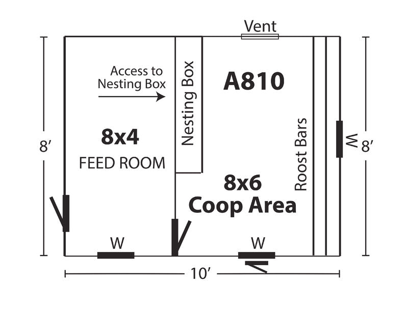 Hen House Chicken Coop A810
