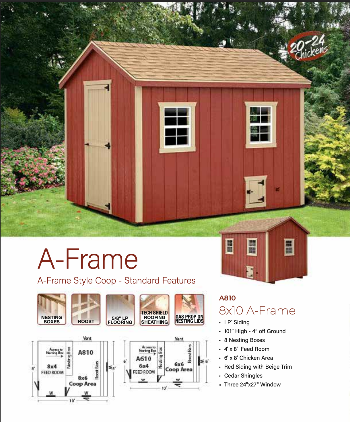 Hen House Chicken Coop A810