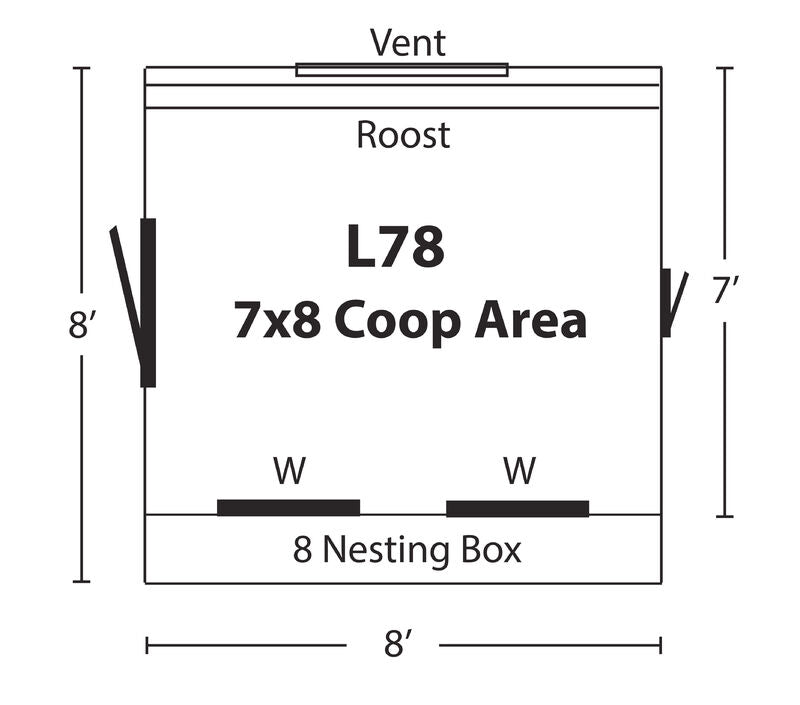 Hen House Chicken Coop L78