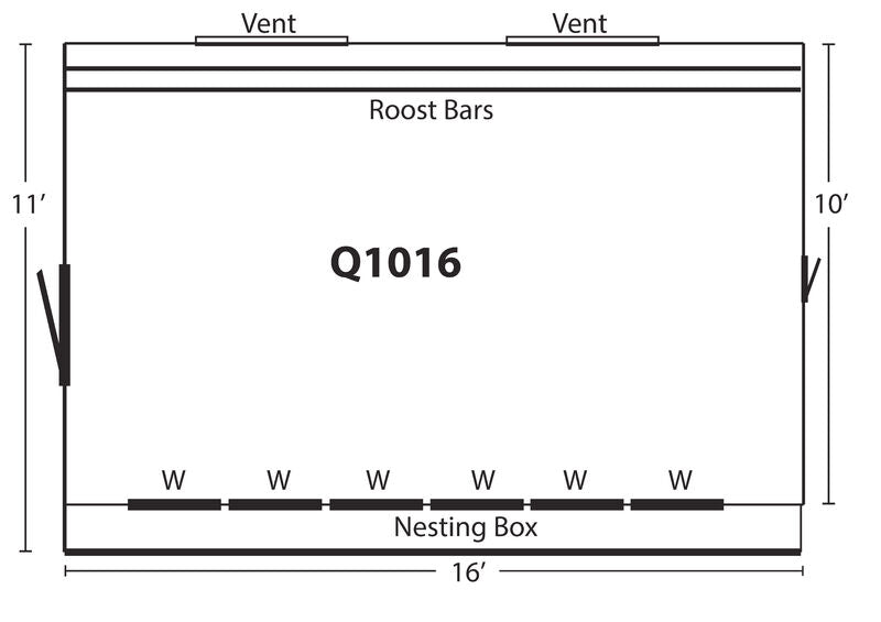 Hen House Chicken Coop Q1016