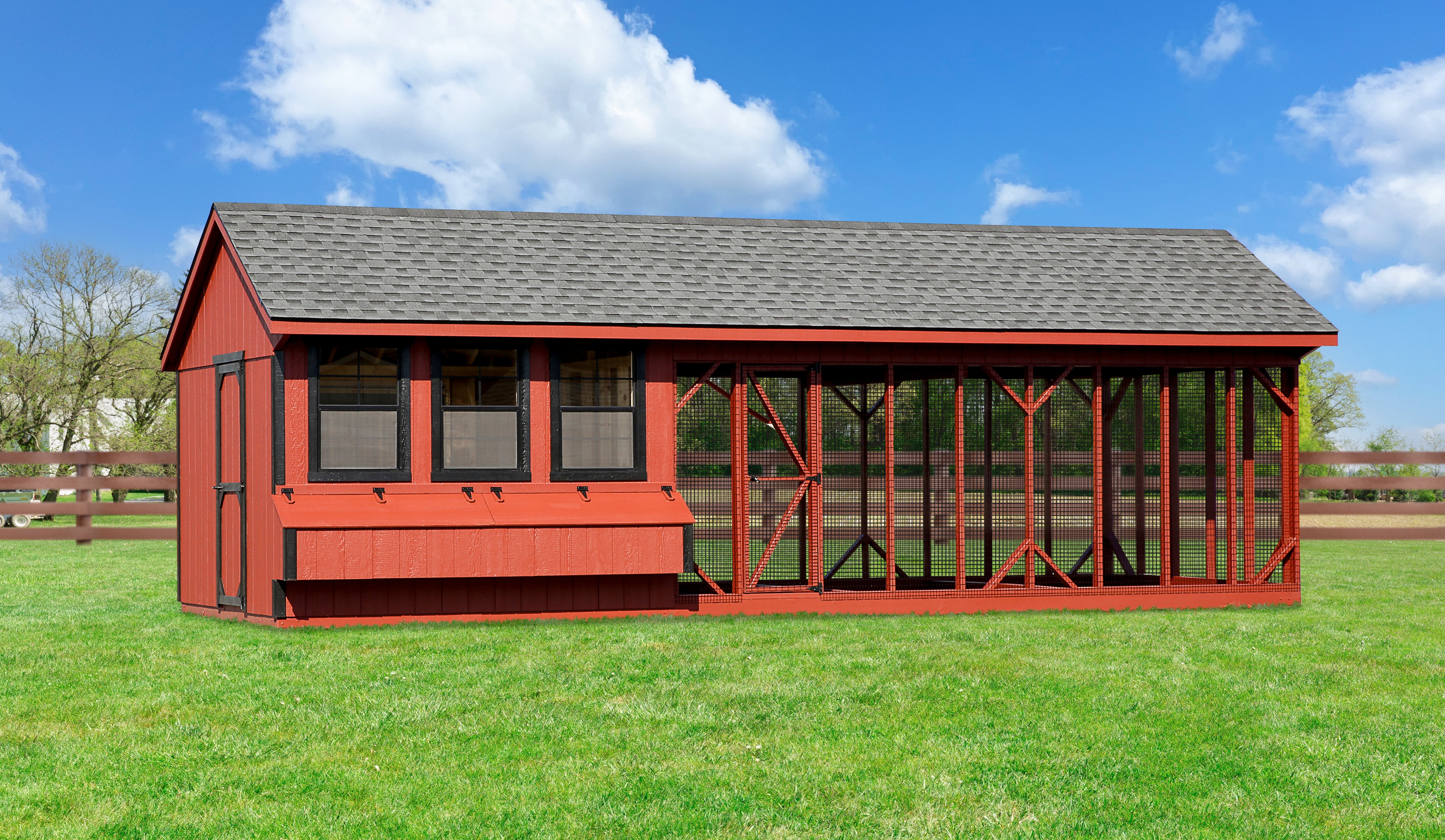 Hen House Chicken Coop Combination Quaker Q1028C