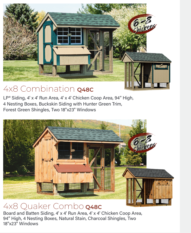 Hen House Chicken Coop Combination Quaker Q48C