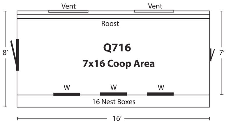 Hen House Chicken Coop Q716