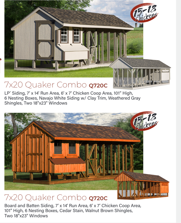 Hen House Chicken Coop Combination Quaker Q720C