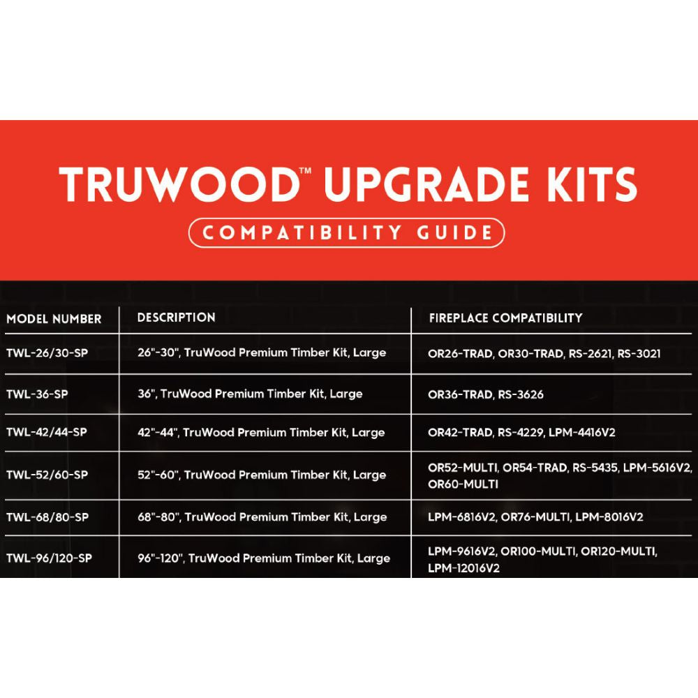 Modern Flames Large TruWood Premium Timber Kit