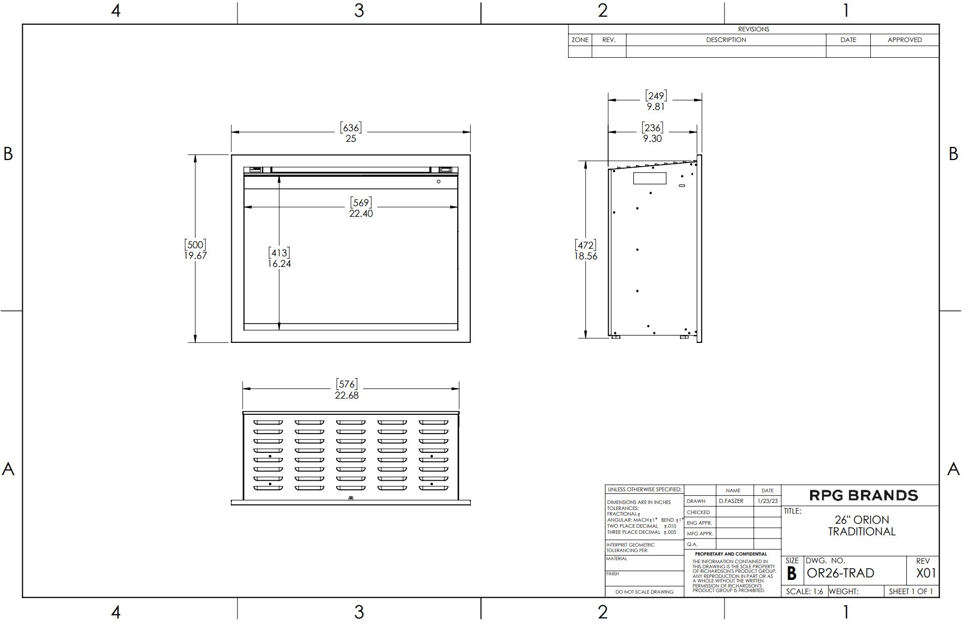 Modern Flames 26" ORION TRADITIONAL VIRTUAL ELECTRIC FIREPLACE OR26-TRAD