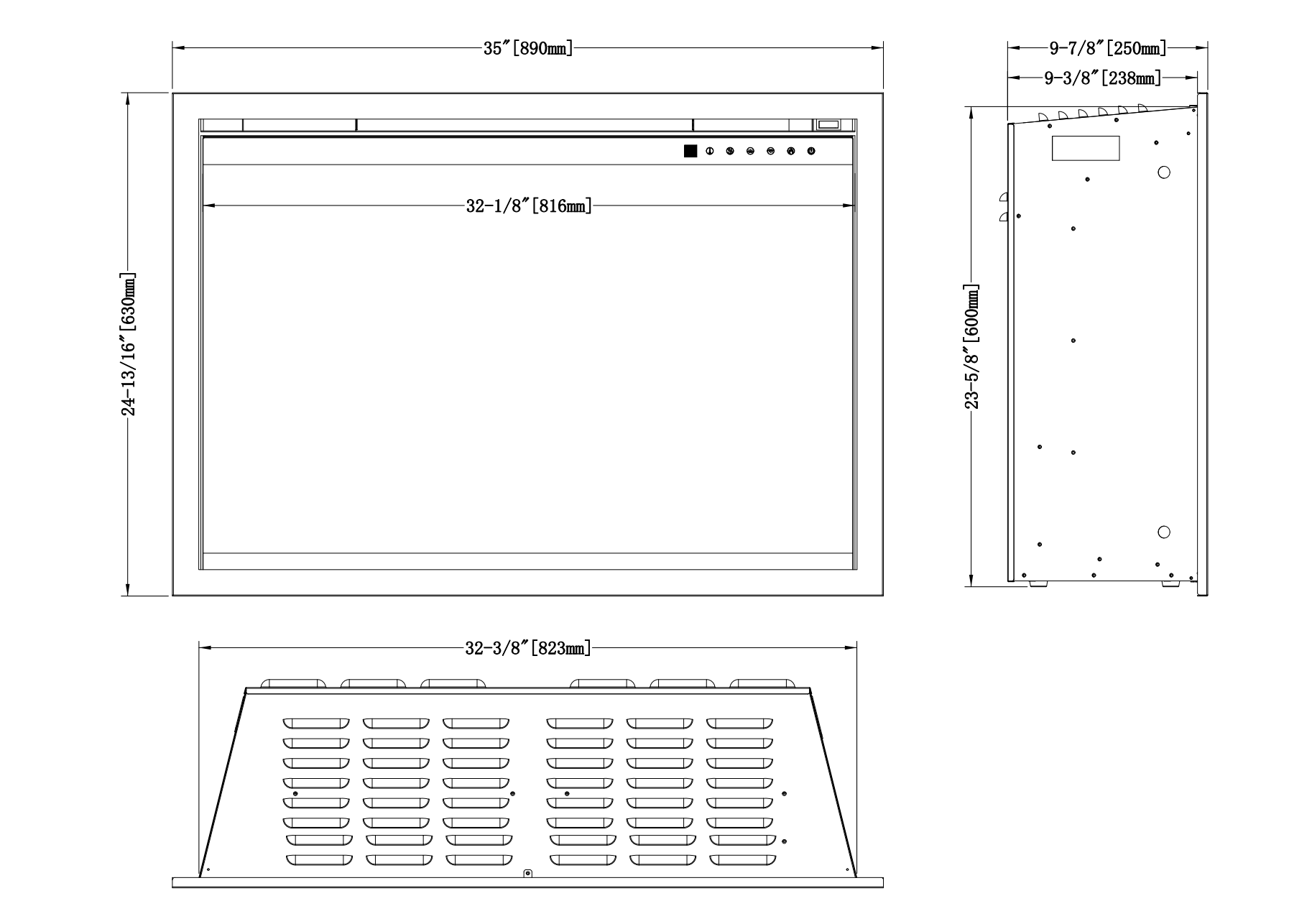 Modern Flames 36" ORION TRADITIONAL VIRTUAL ELECTRIC FIREPLACE OR36-TRAD