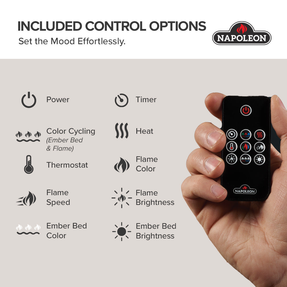 Napoleon Entice™ 36 Electric Fireplace NEFL36CFH