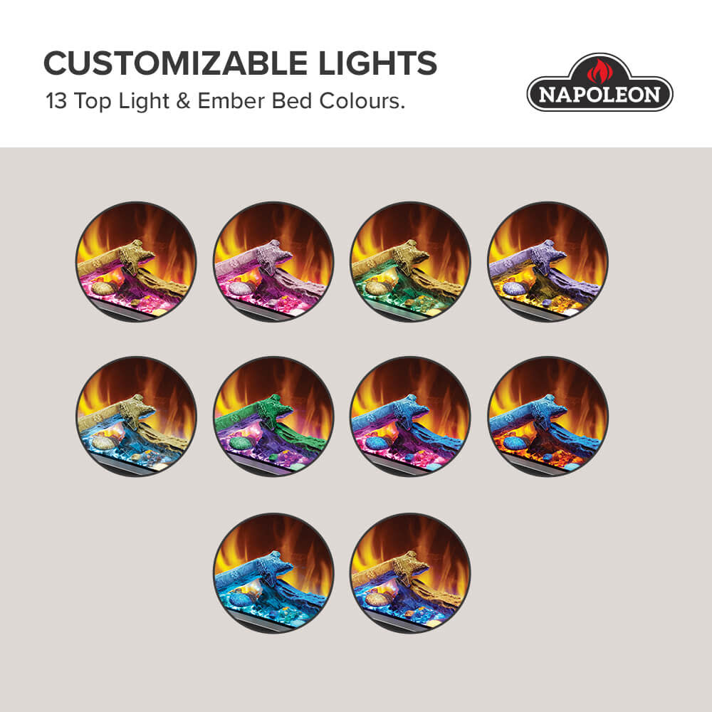 Napoleon Astound 62-inch Wall Mounted Electric Fireplace NEFL62AB