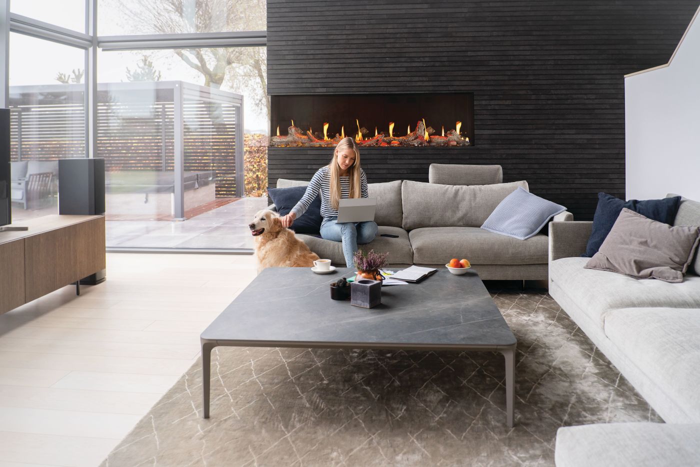 Napoleon Luminex 65-inch Built-In LCD Electric Fireplace NEFL65LCD-3SV