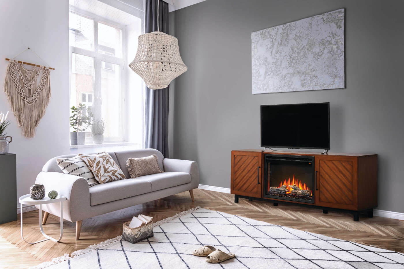 Napoleon The Bella Electric Fireplace Media Console NEFP26-3120WN