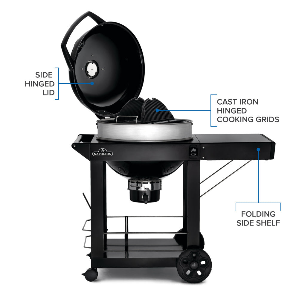 Napoleon Pro Cart Charcoal Kettle Grill PRO22K-CART-3