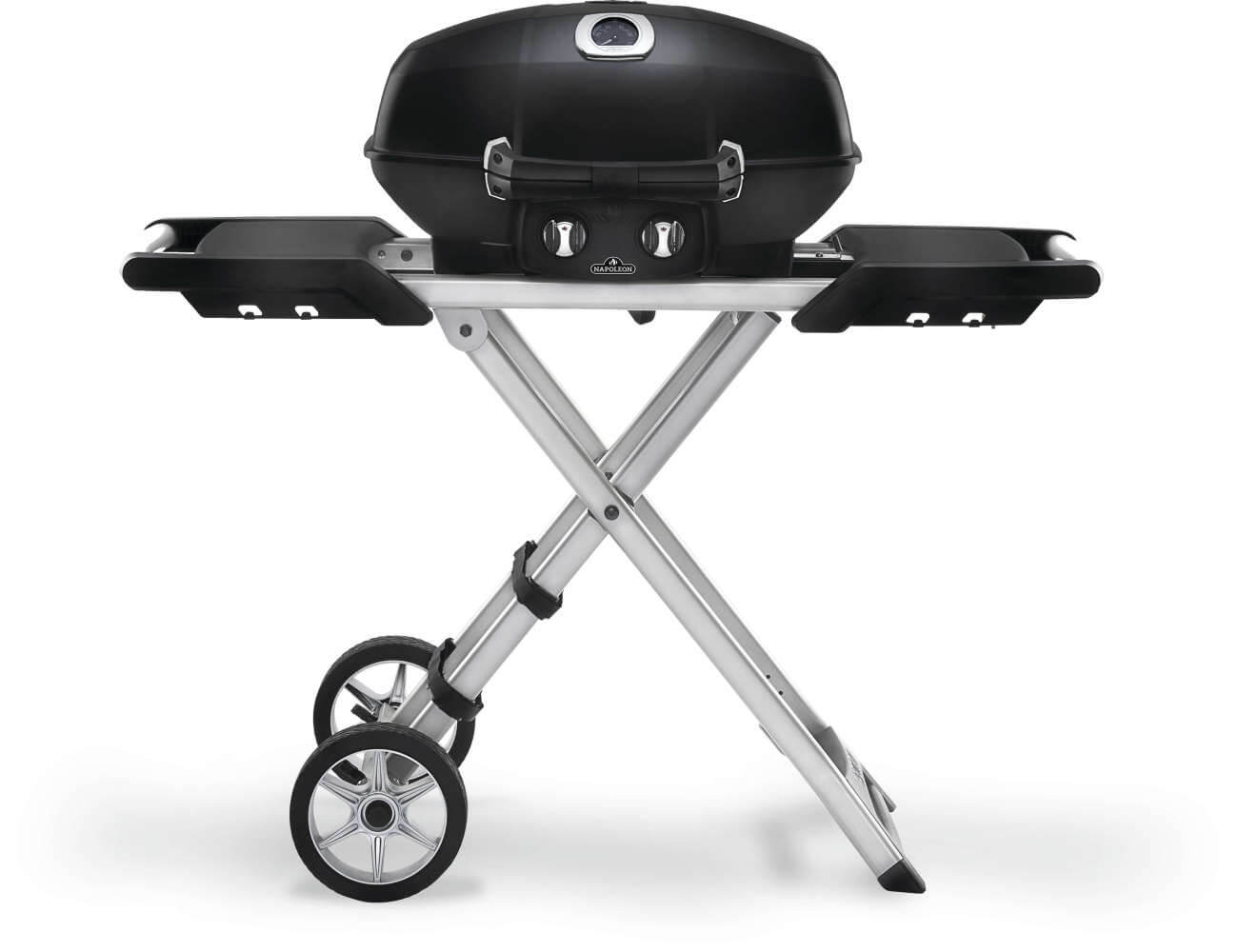 Napoleon TravelQ Pro with Scissor Cart Liquid Propane Portable Gas Grill PRO285X-BK