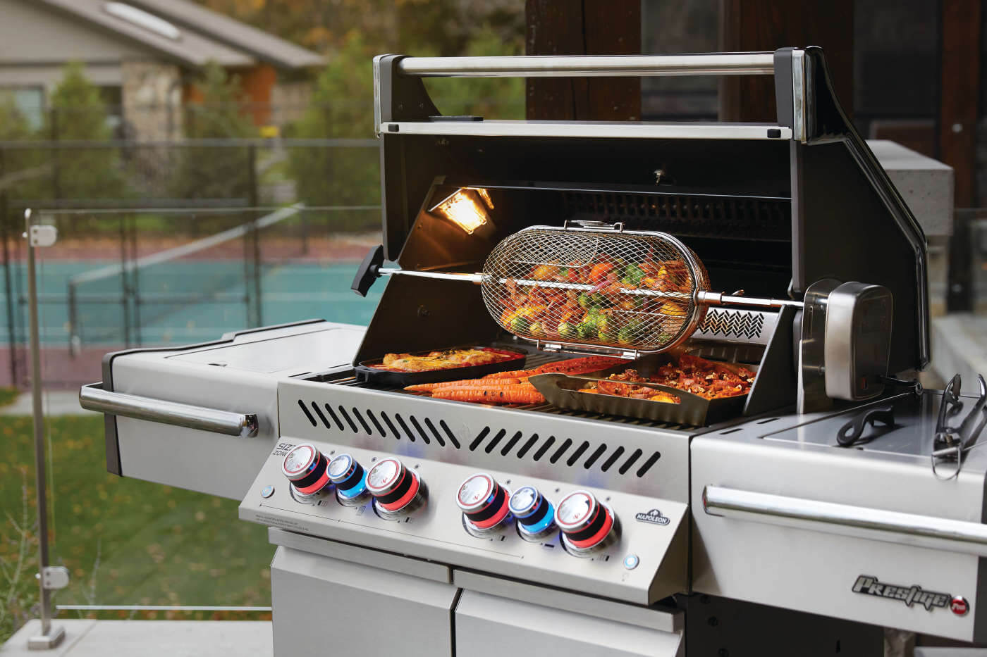 Napoleon Prestige 500 RSIB Stainless Steel Natural Gas Grill w/ Infrared Side & Rear Burners P500RSIBNSS-3