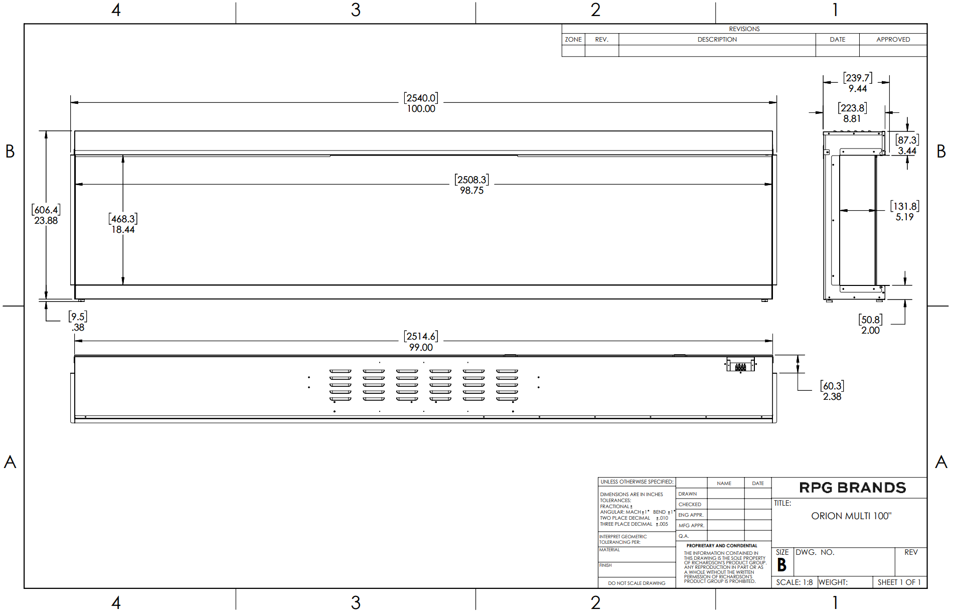 Modern Flames 100 Orion Electric Fireplace Specification