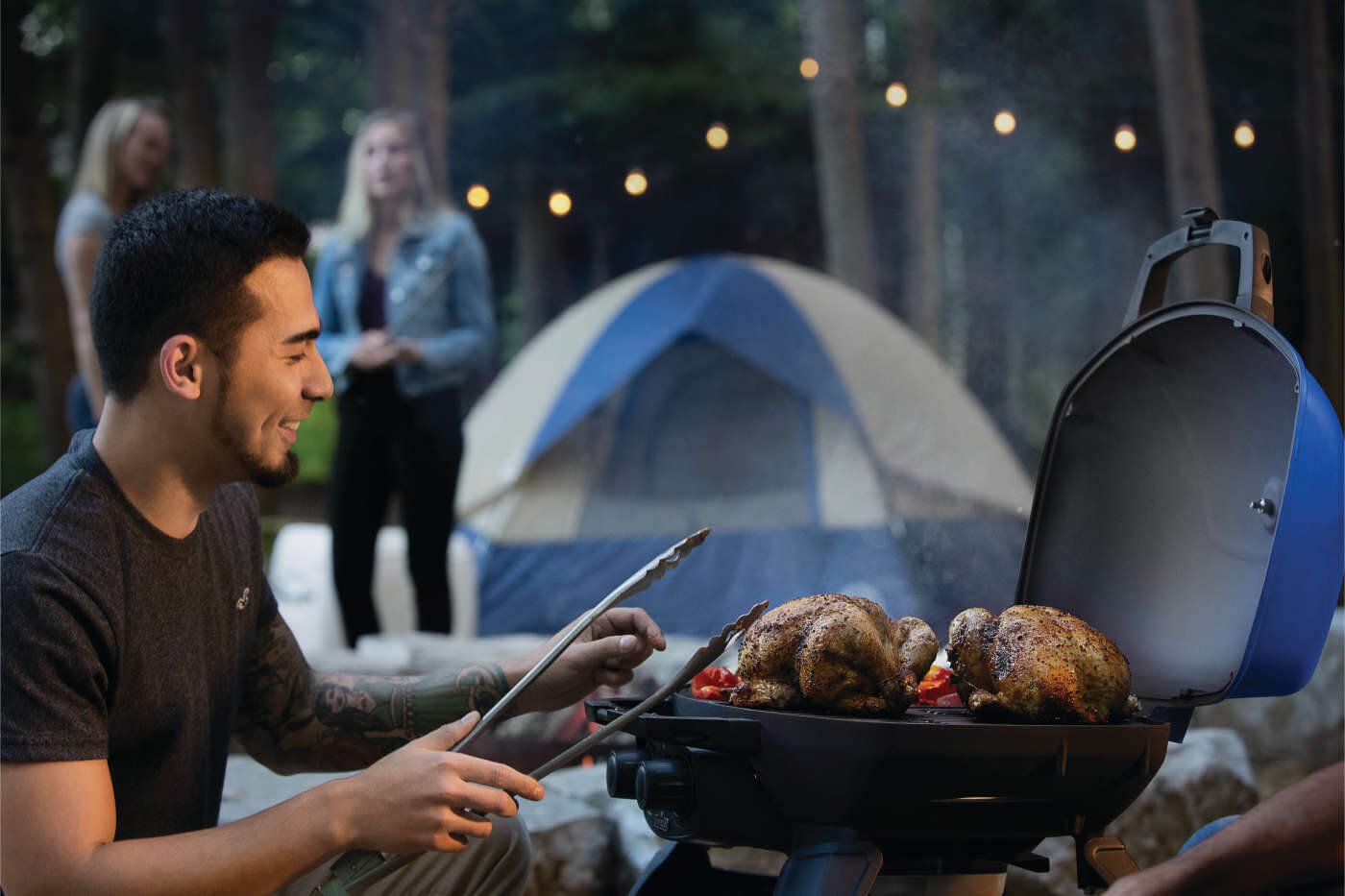 Napoleon TravelQ 285 with Griddle Portable Liquid Propane Gas Grill TQ285-BL-1