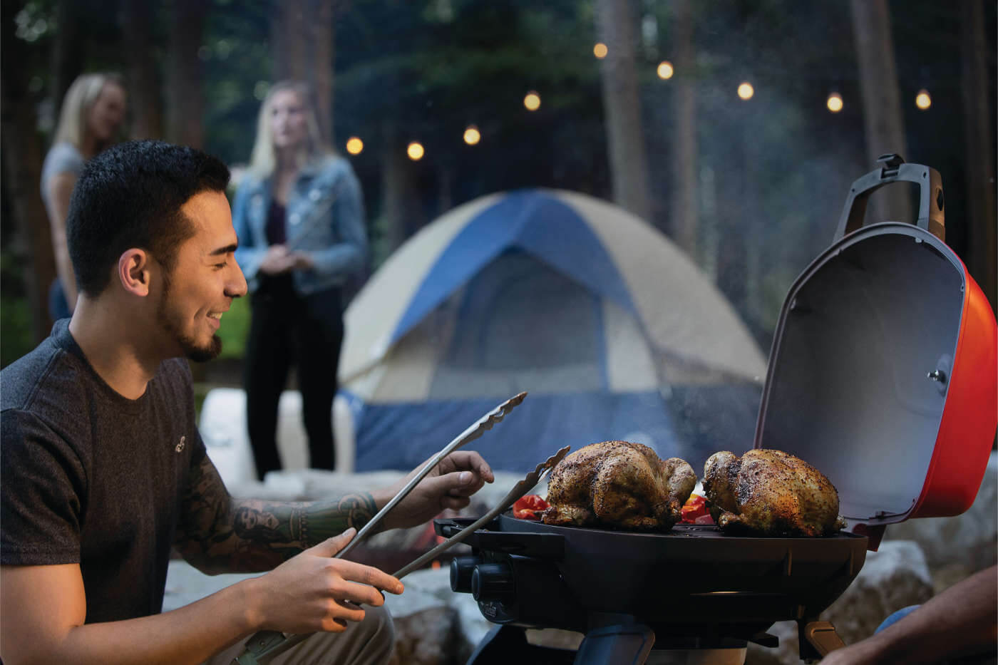 Napoleon TravelQ 285 with Griddle Portable Liquid Propane Gas Grill TQ285-RD-1-A