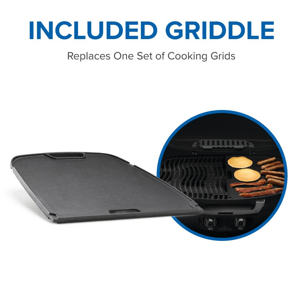 Napoleon TravelQ 285 with Griddle Portable Liquid Propane Gas Grill TQ285-RD-1-A
