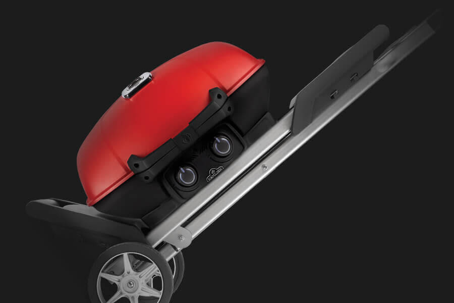 Napoleon TravelQ 285x with Scissor Cart Liquid Propane Portable Gas Grill TQ285X-RD-1-A