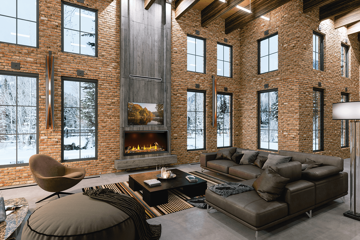 Napoleon 50" Tall Linear Vector Single Sided Direct Vent Fireplace