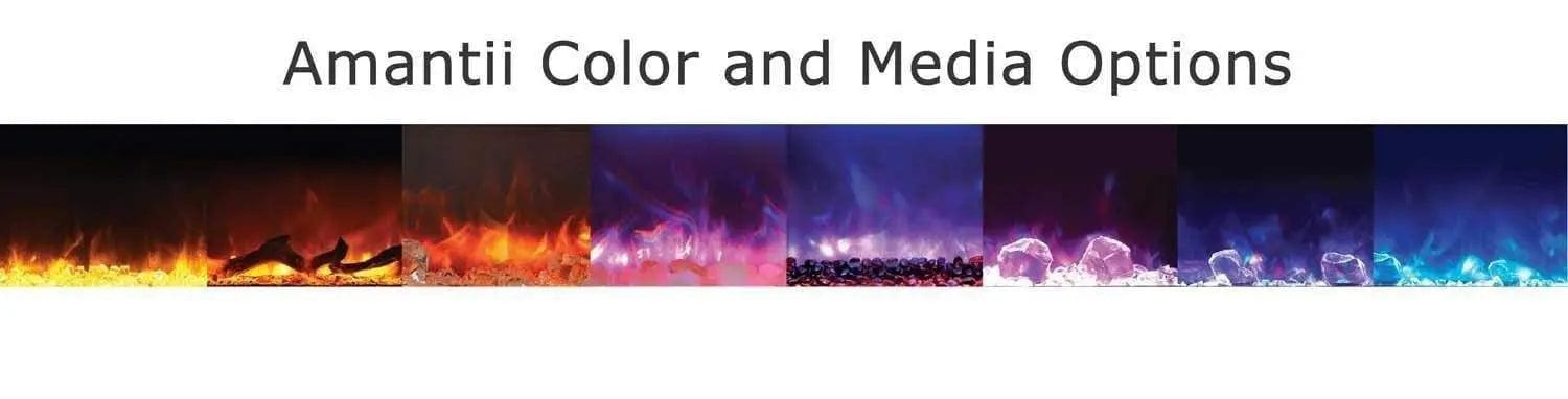 Amantii 26" Small Insert Electric Fireplace INSERT-26-3825-BG with Black Glass Surround