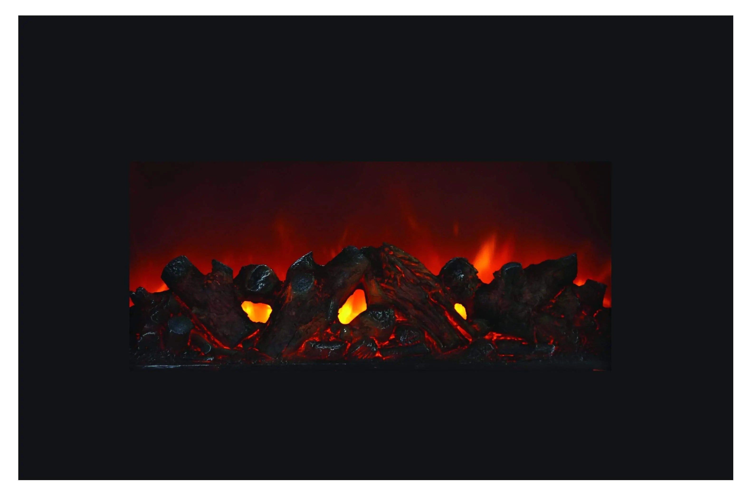 Amantii 30" Medium Insert Electric Fireplace INSERT-30-4026-BG with Black Glass Surround