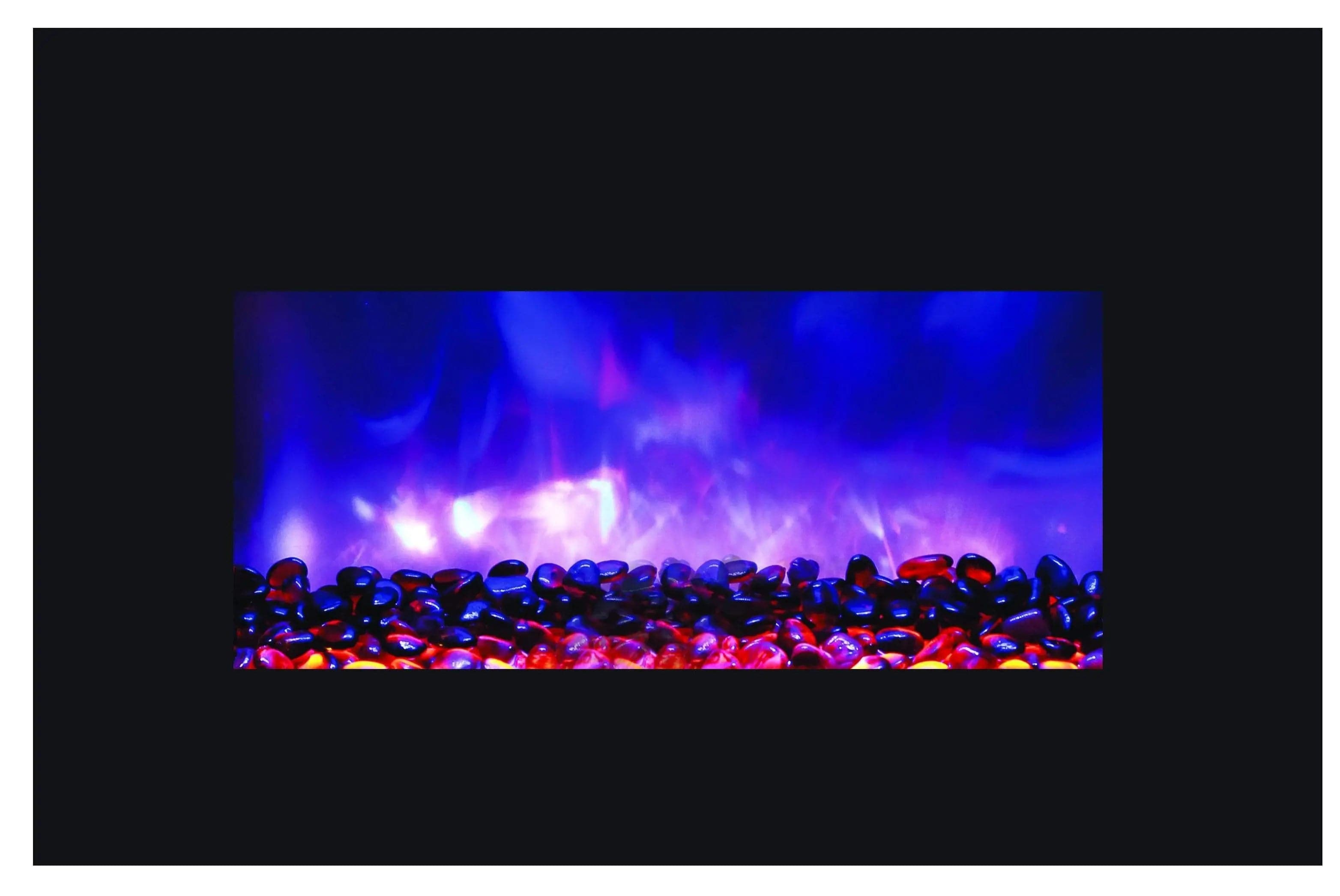 Amantii 30" Medium Insert Electric Fireplace INSERT-30-4026-BG with Black Glass Surround