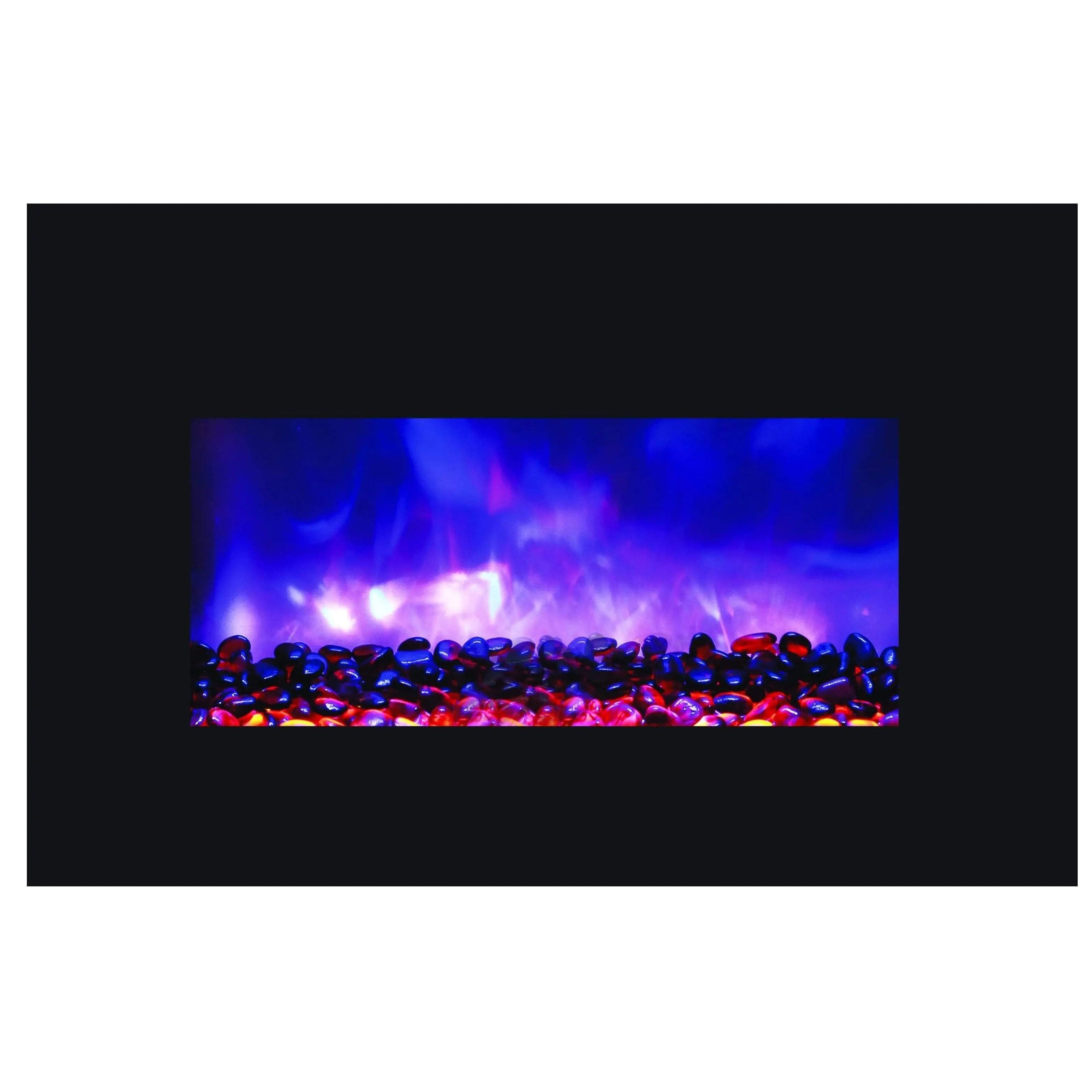 Amantii 30" Medium Insert Electric Fireplace INSERT-30-4026-BG with Black Glass Surround