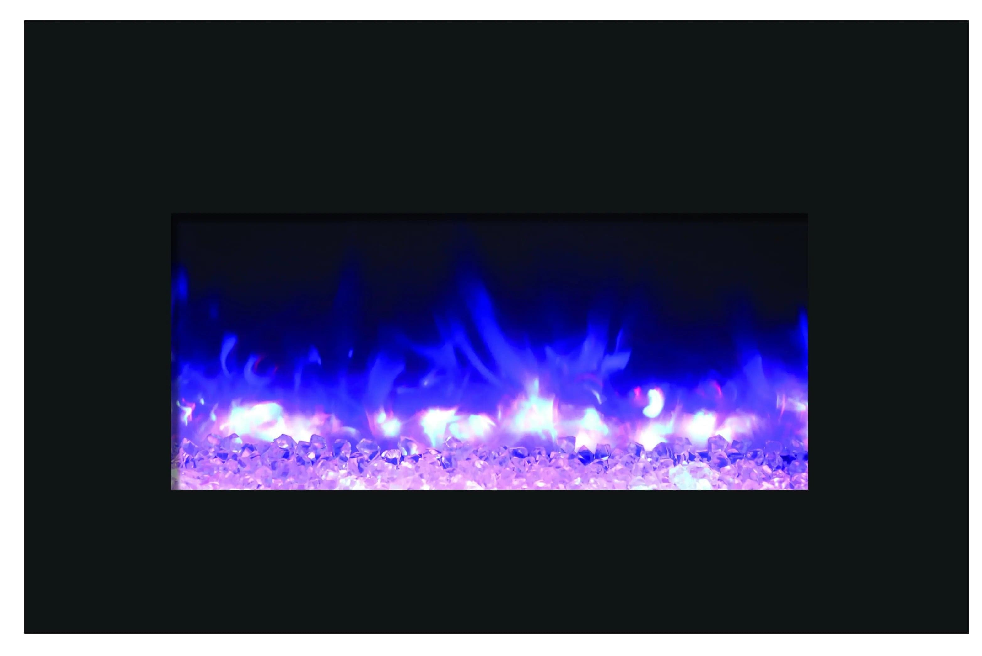 Amantii 30" Medium Insert Electric Fireplace INSERT-30-4026-BG with Black Glass Surround