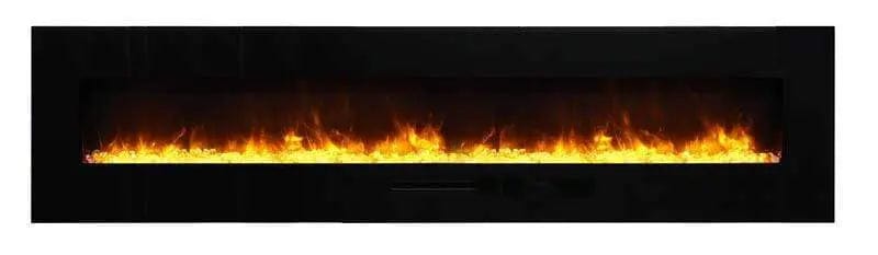 Amantii 50" Glass Front Flush/Wall Mount Electric Fireplace WM-FM-50-BG-NOLOG