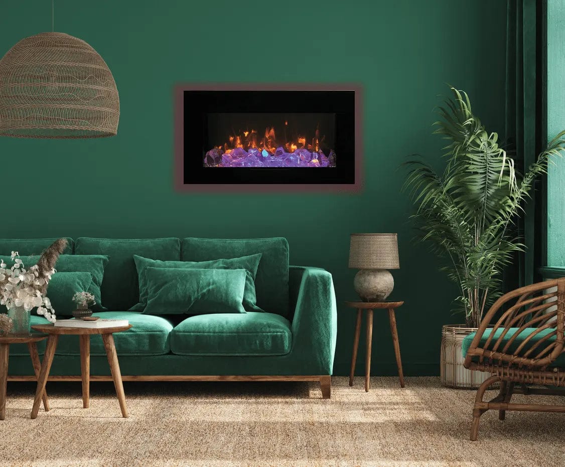 Amantii Wall Mount/Flush Mount 26" Electric Fireplace WM-FM-26-3623-BG