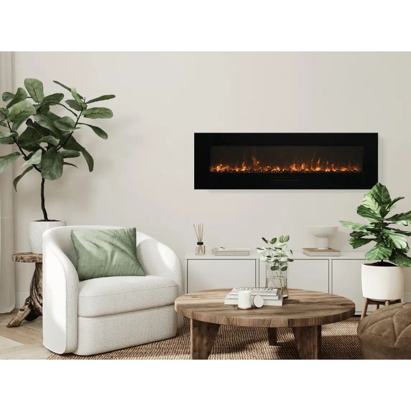 Amantii Wall Mount/Flush Mount 50" Electric Fireplace WM-FM-50-BG