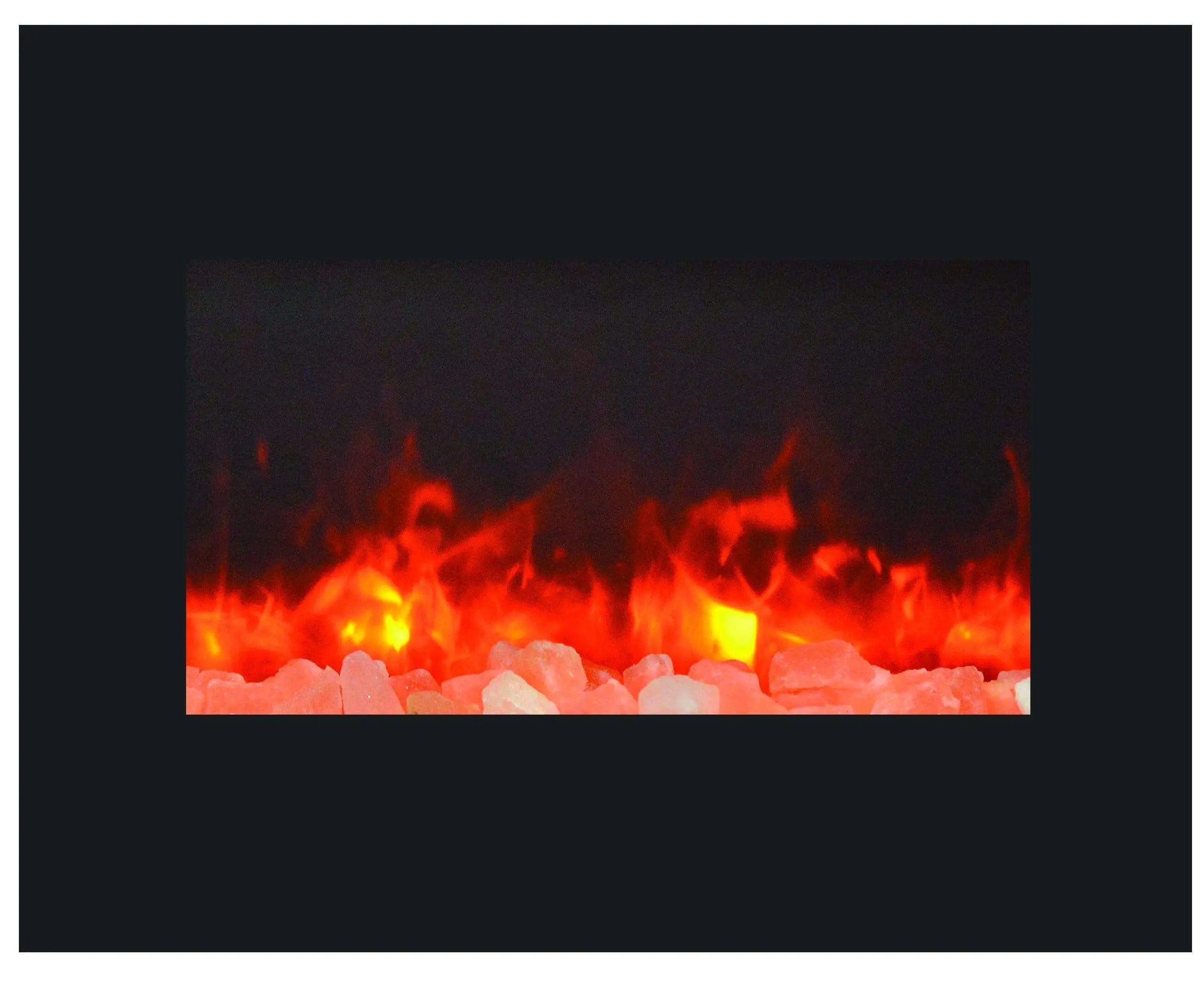 Amantii Zero Clearance 26" Electric Fireplace ZECL-26-2923-BG with 29" x 23" Black Glass Surround