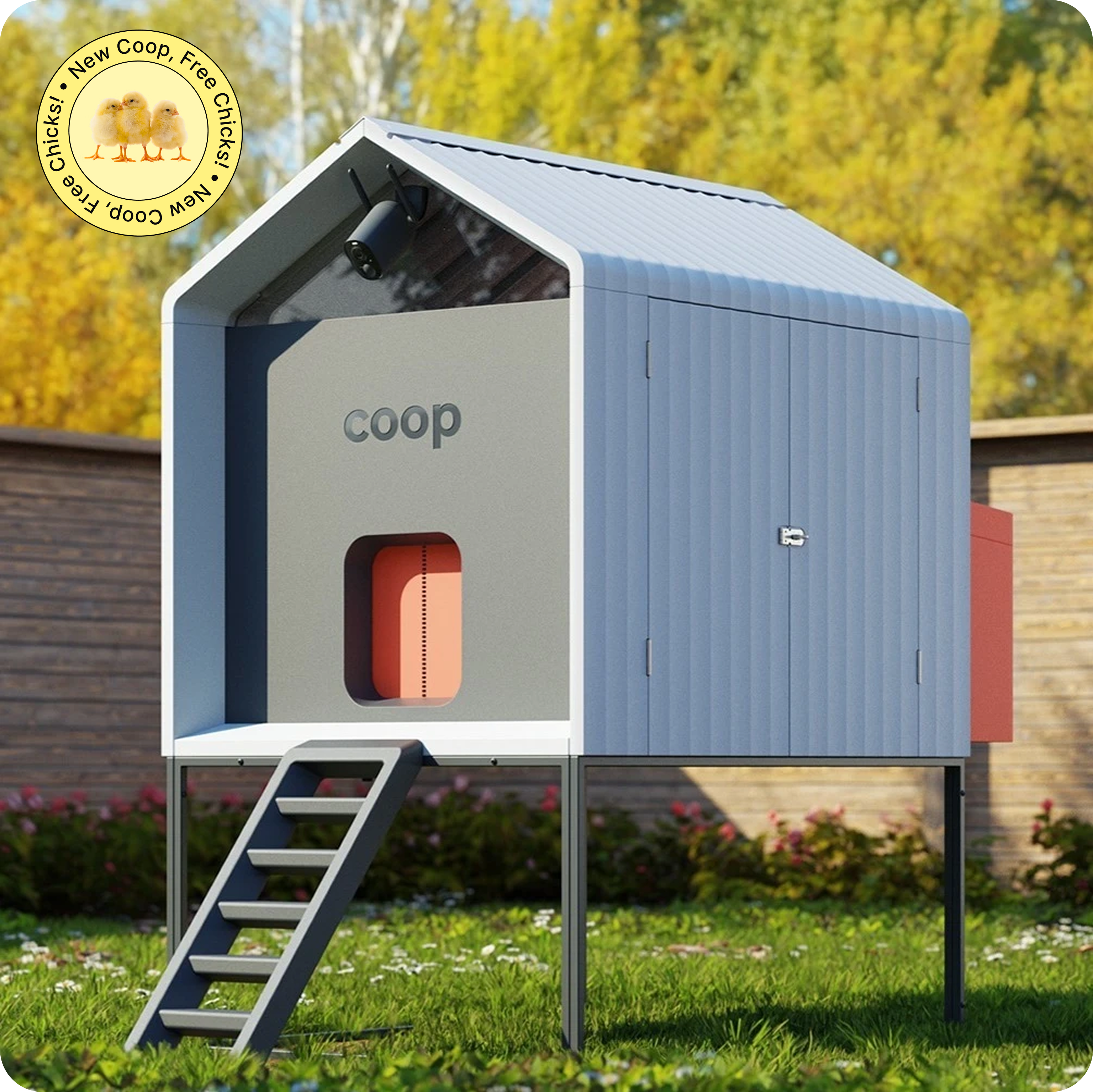 The Smart Coop + Steel Run Chicken Coop