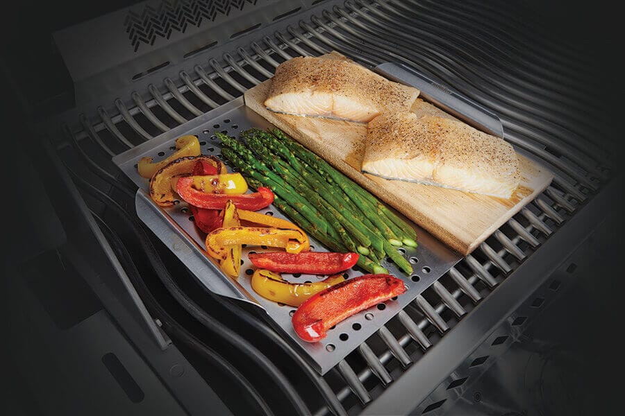 Napoleon Eight Stainless Steel Multi-Functional Topper with Cedar Plank 70026