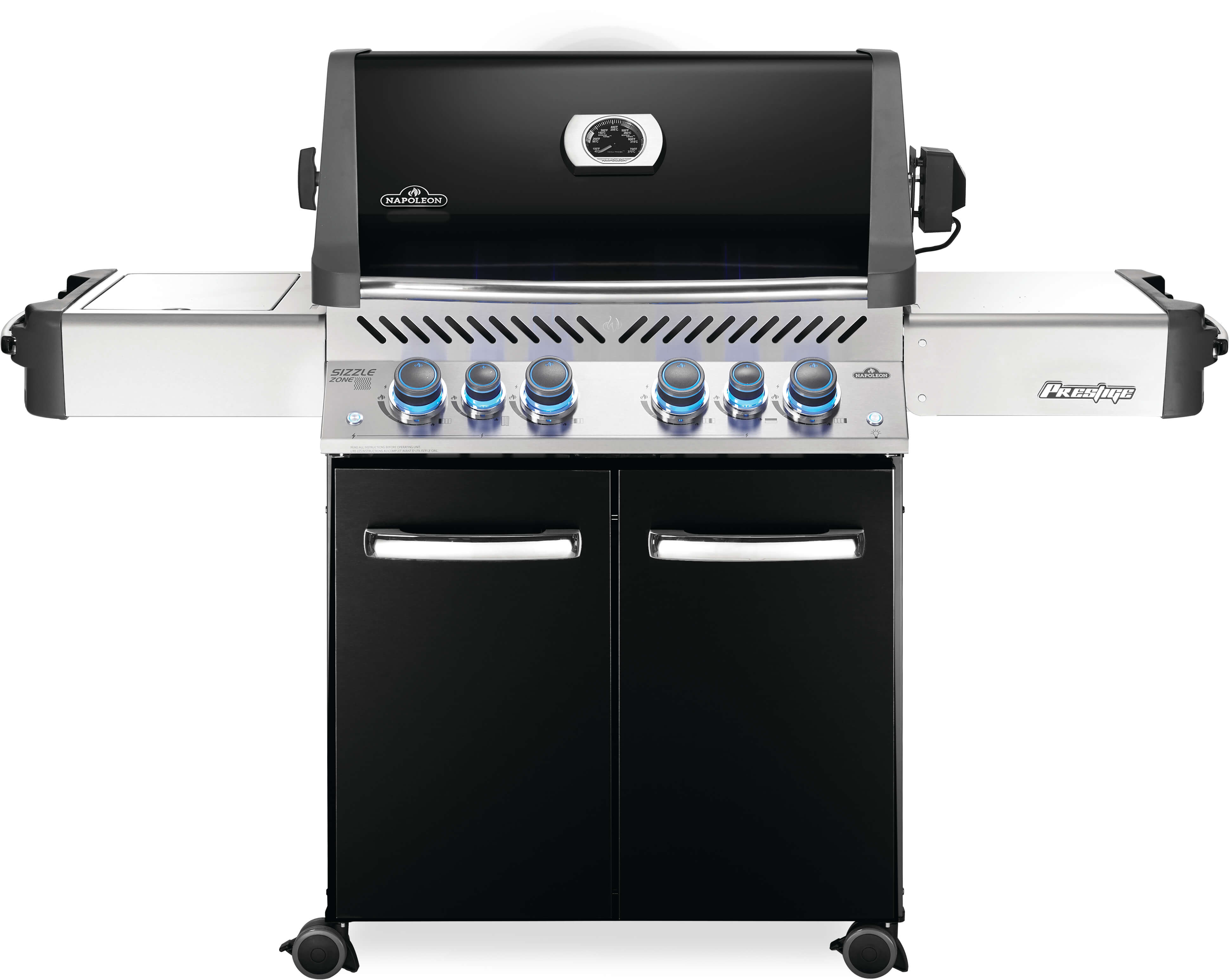 Napoleon Prestige 500 RSIB Black Natural Gas Grill w/ Infrared Side & Rear Burners P500RSIBNK-3