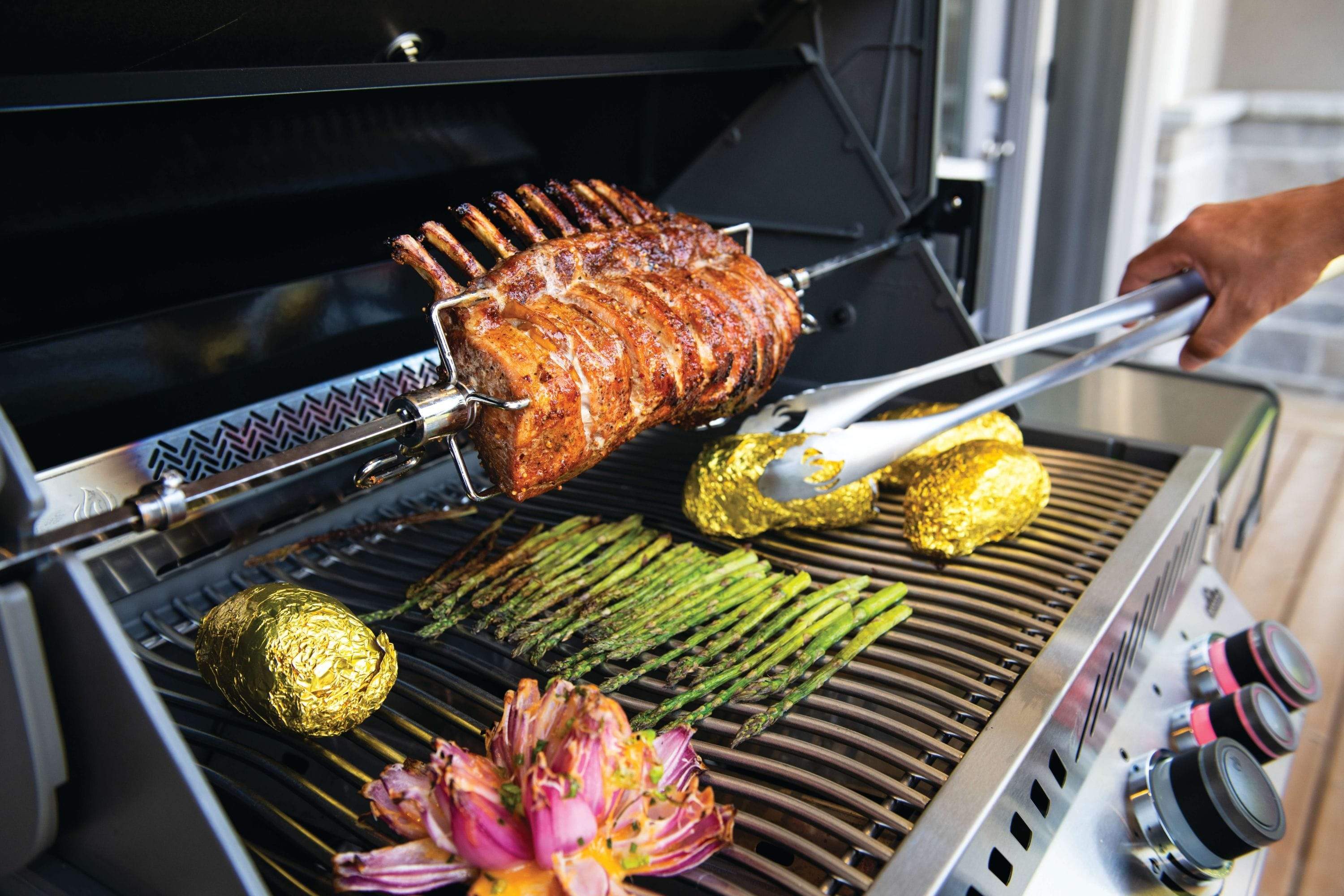 Napoleon Prestige 500 RSIB Black Propane Gas Grill w/ Infrared Side & Rear Burners P500RSIBPK-3