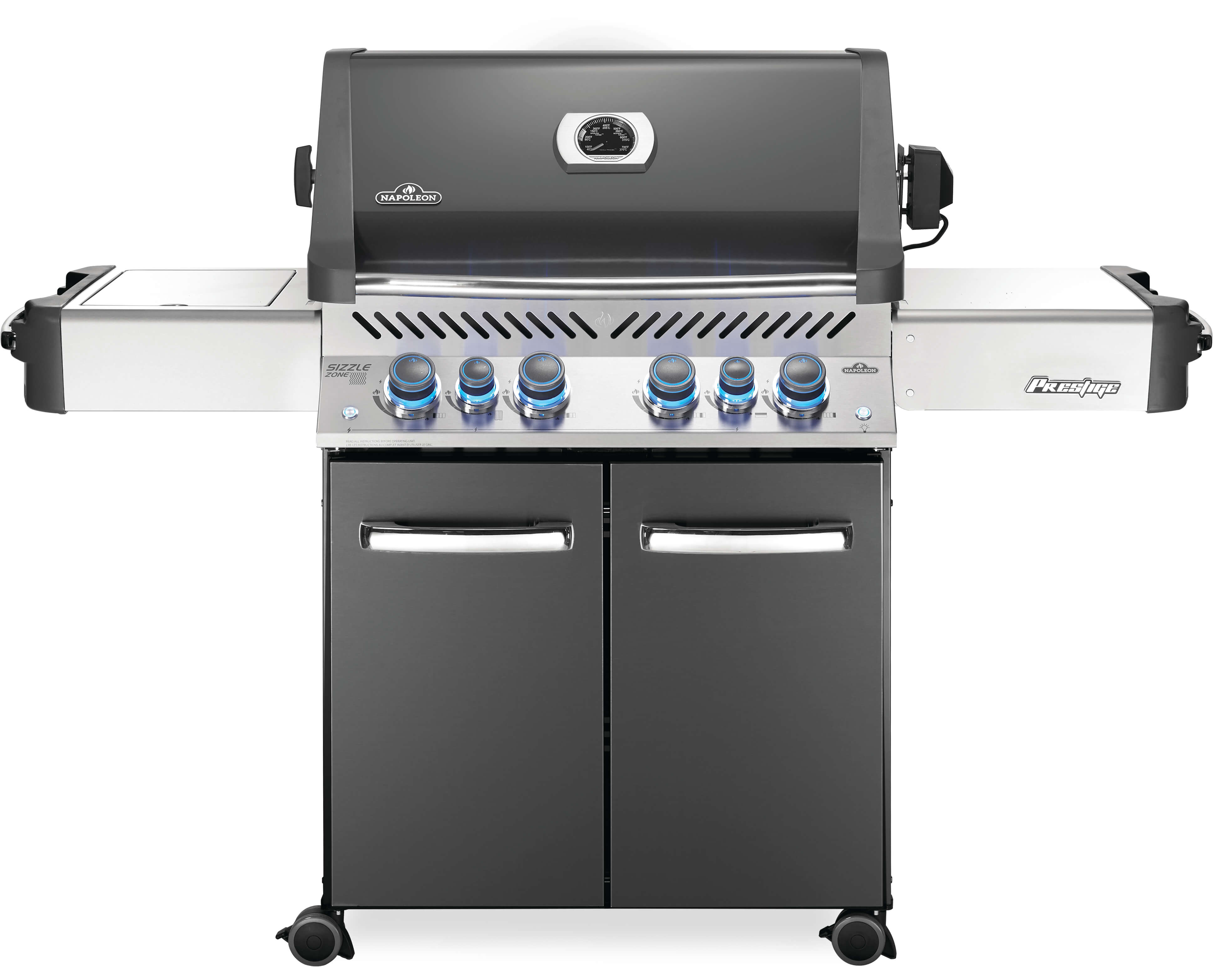 Napoleon Prestige 500 RSIB Gray Propane Gas Grill w/ Infrared Side & Rear Burners P500RSIBPCH-3