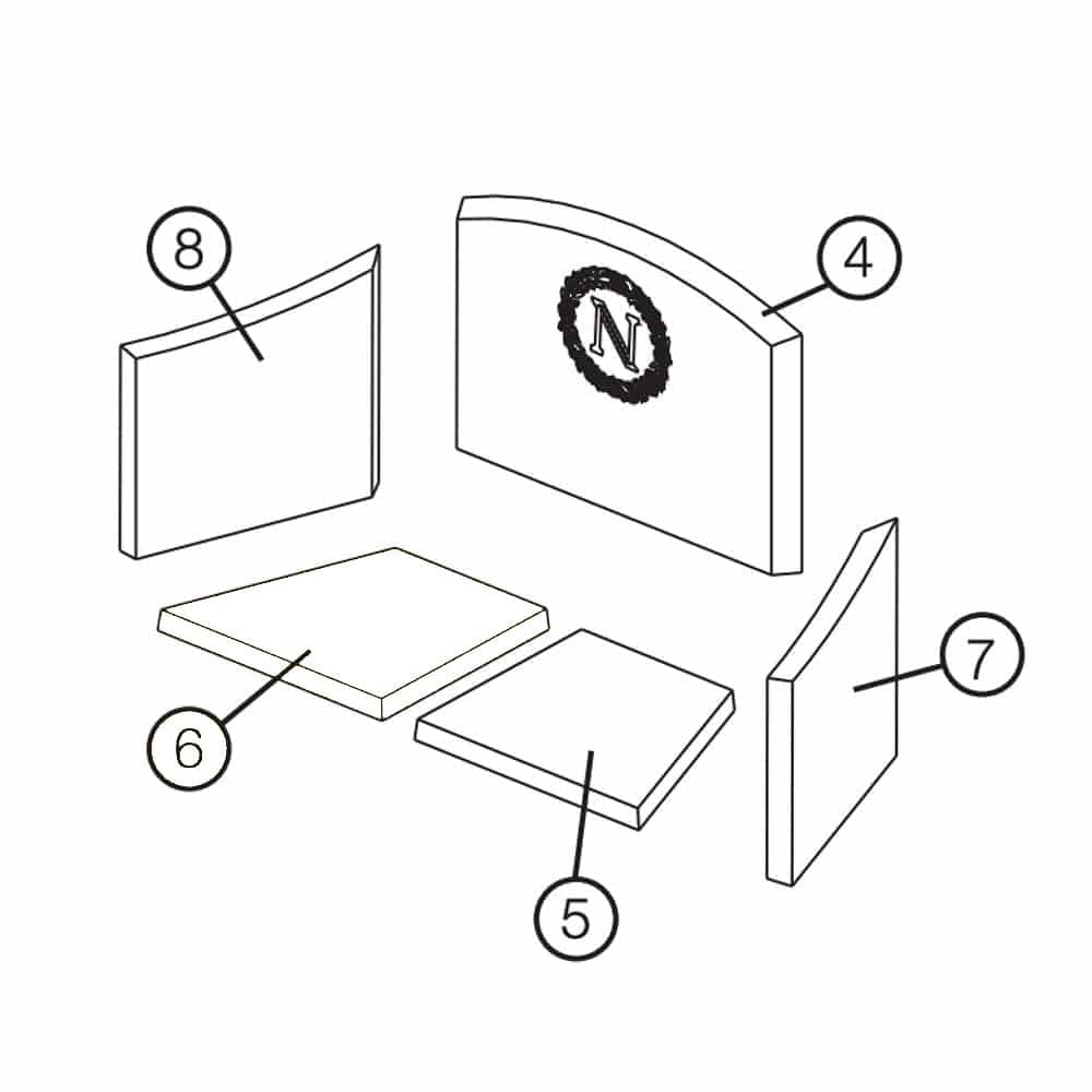 Napoleon Right Side Brick Panel for NZ6000 W090-0098
