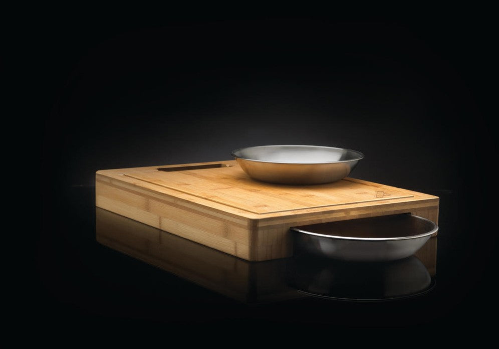 Napoleon Cutting Board with Stainless Steel Bowls 70012